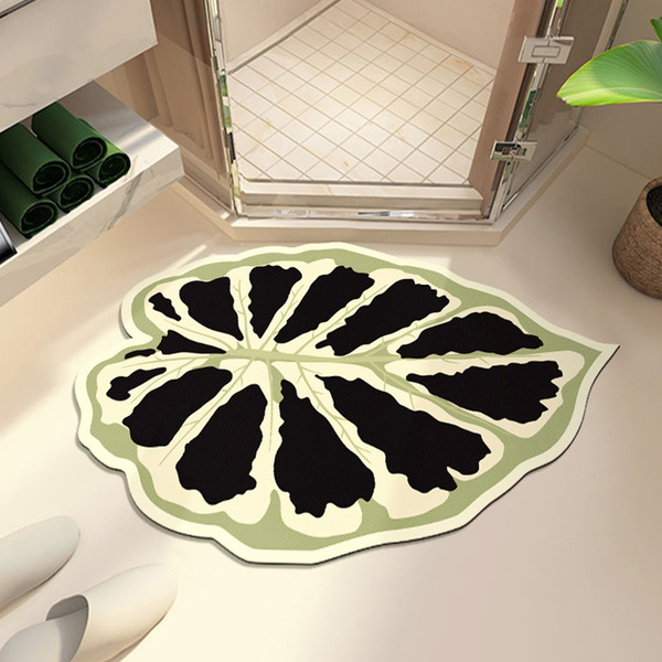Bathroom Anti-Slip Mat – Colored Caladium Design