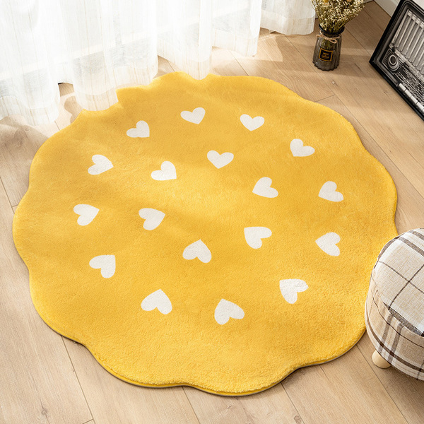 Cashmere Mini Floor Rug – Yellow Petals Design